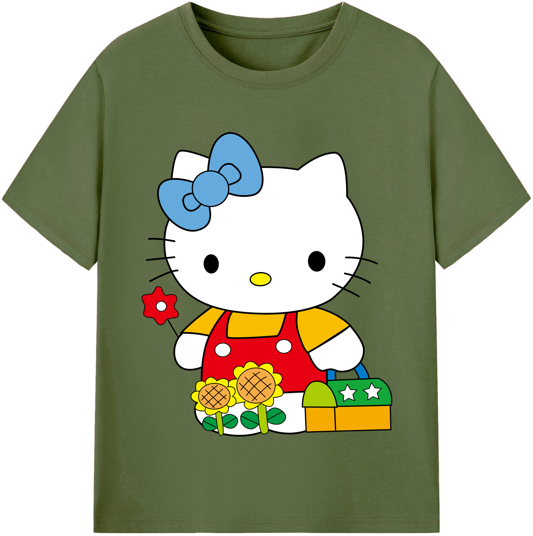 （画像用） Hello Kitty ハローキティ 綿100％半袖Tシャツ（フロントプリント）